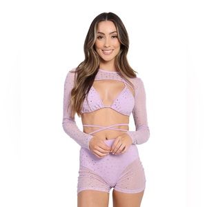 IHEARTRAVES Rhinestone Shorts